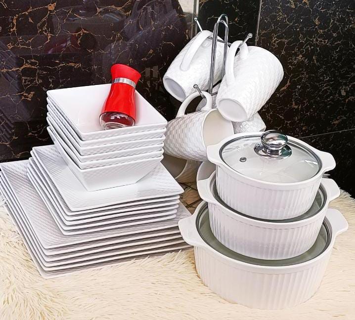 31 pcs square dinner sets