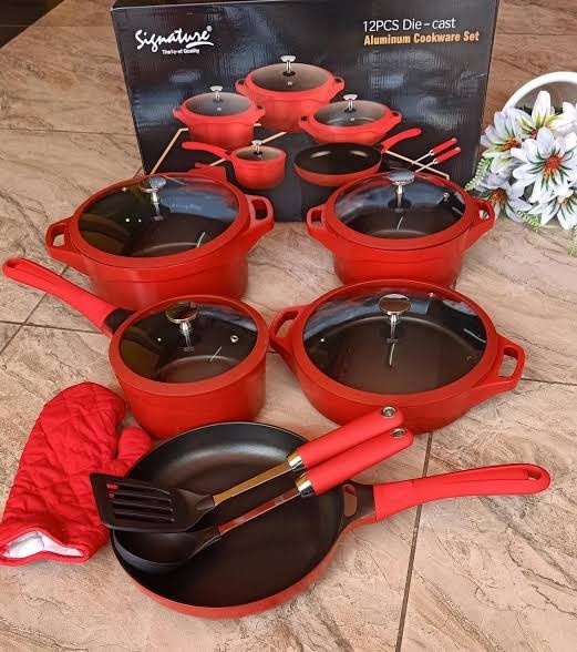 12pcs die-cast aluminum cookware set