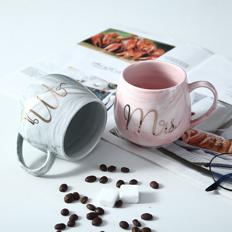 Elegant style HAPPY TIMES  Mr & Mrs ceramic gift cup now