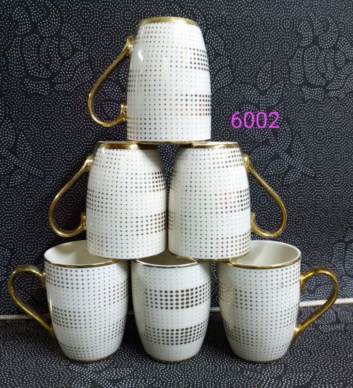 6pcs gold mug