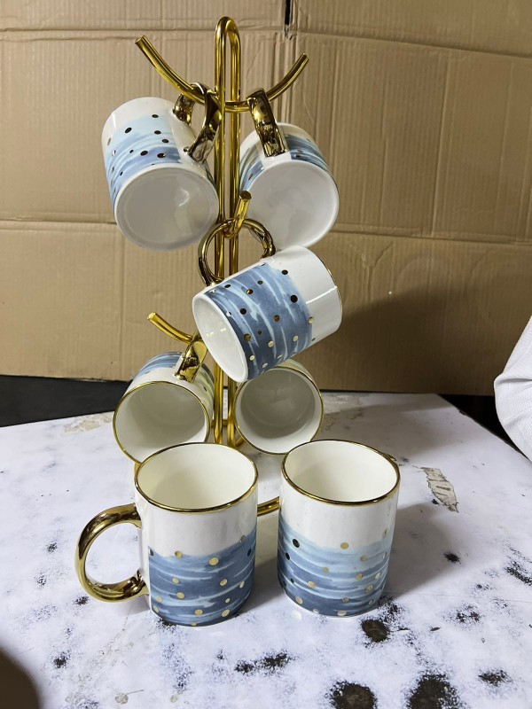 6pcs Golden Mugs