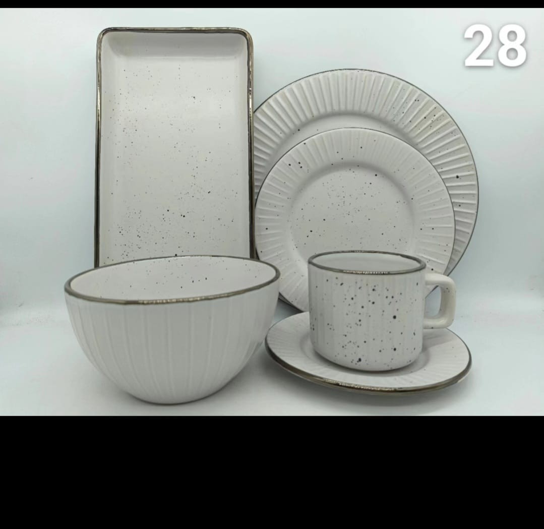 21pcs  Marble Ceramic  Dinner set