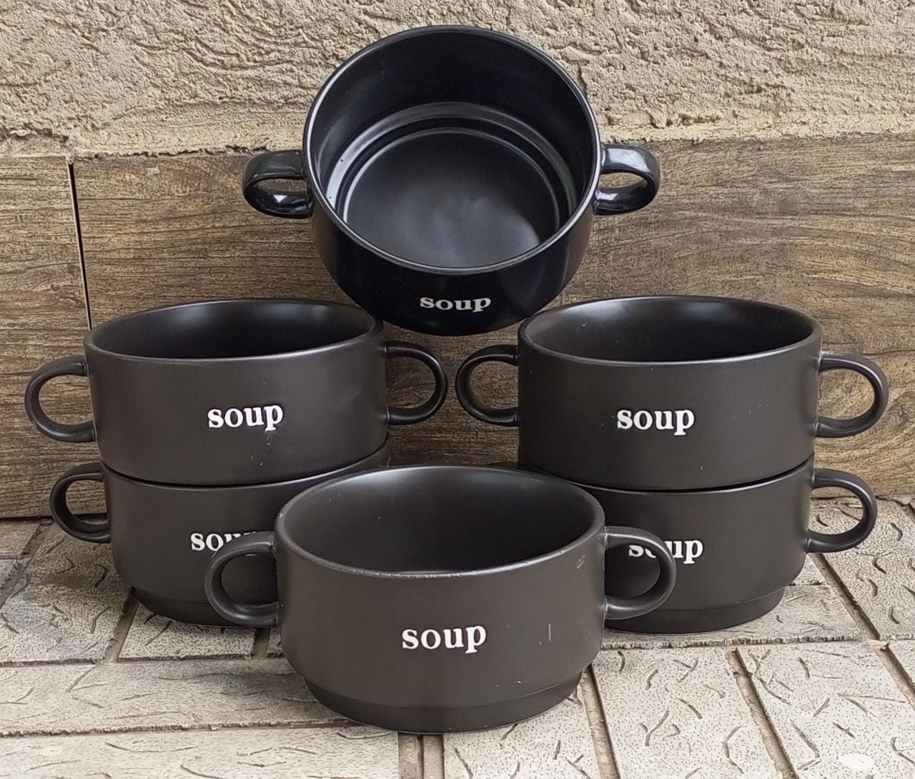 6pcs ceramic soupbowls/cups